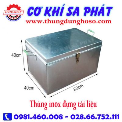 THÙNG INOX ĐỰNG HỒ SƠ KT 60cm x 40cm x 40cm