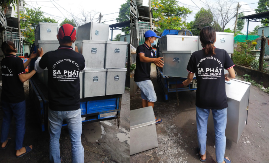 địa chỉ cung cấp thùng inox đựng hồ sơ - công ty TNHH Cơ Khí Sa Phát