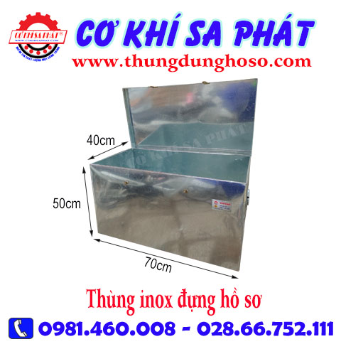 THÙNG INOX ĐỰNG HỒ SƠ KT 70cm x 50cm x 40cm